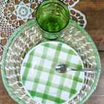 ASSIETTE A DESSERT MOULIN DES LOUPS NAPPE VERTE
