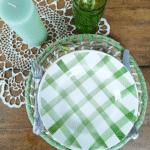 ASSIETTE CREUSE MOULIN DES LOUPS NAPPE VERTE – Image 2