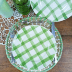 ASSIETTE PLATE MOULIN DES LOUPS NAPPE VERTE – Image 3