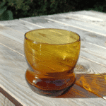PORTE VERRE EN ROTIN ET VERRE – Image 3