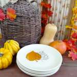 LOT ASSIETTES PLATES X4 NIDERVILLER BOTANIQUE