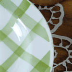 LOT DE 4 ASSIETTES CREUSES MOULIN DES LOUPS NAPPE VERTE – Image 4
