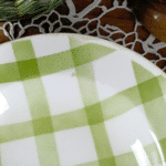 LOT DE 4 ASSIETTES CREUSES MOULIN DES LOUPS NAPPE VERTE – Image 5
