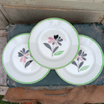 LOT DE 3 ASSIETTES PLATE DIGOIN RUSTIQUE – Image 3