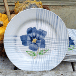assiette plate Digoin Valentin