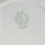 ASSIETTE PLATE MOULIN DES LOUPS VERTE ET ROSE – Image 3