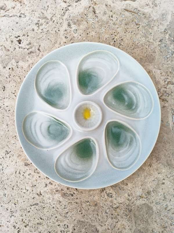 LOT DE 4 ASSIETTES À HUÎTRES SALINS FRANCE – Image 4