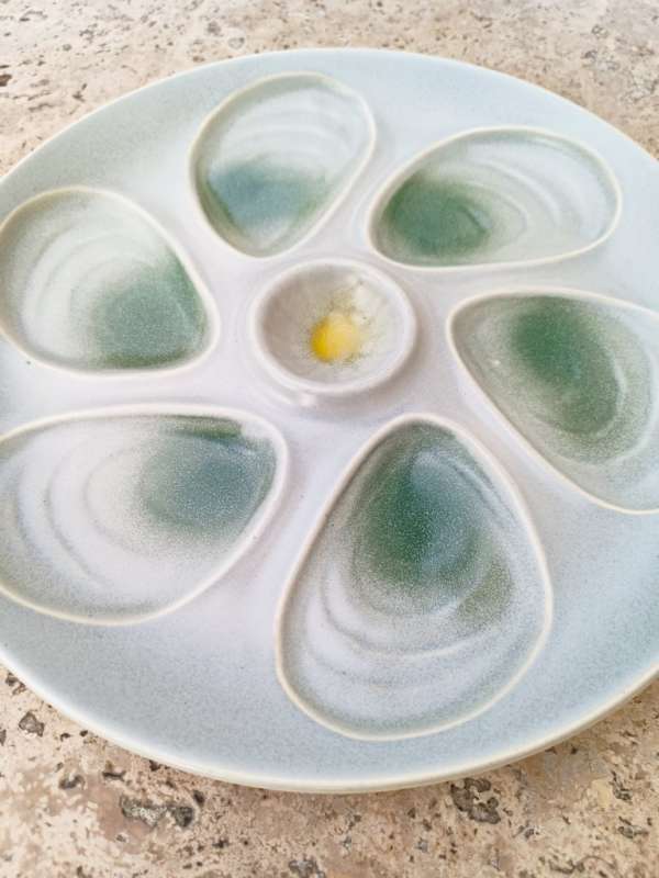 LOT DE 4 ASSIETTES À HUÎTRES SALINS FRANCE – Image 2