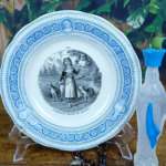 LOT 12 ASSIETTES PARLANTES RELIGIEUSE CREIL MONTEREAU – Image 3