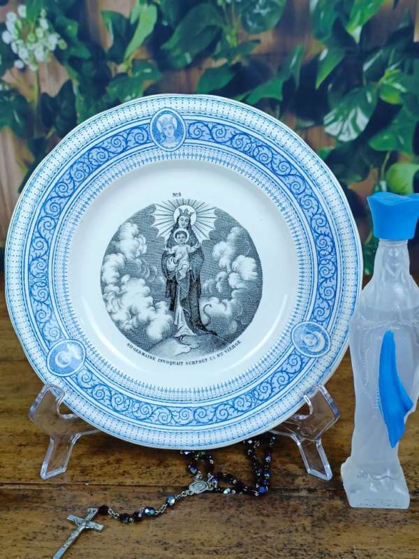 LOT 12 ASSIETTES PARLANTES RELIGIEUSE CREIL MONTEREAU – Image 11