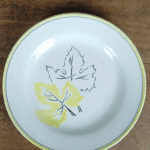 ASSIETTE PLATE DIGOIN PLATANE TACHEE