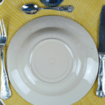 ASSIETTE A SOUPE BLEU FOND CREME – Image 4