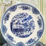 ASSIETTE PLATE MOTIF BLEU – Image 7