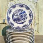 ASSIETTE PLATE MOTIF BLEU – Image 5
