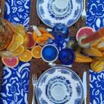 ASSIETTE PLATE MOTIF BLEU – Image 2